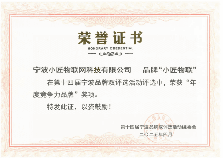 2025年度竞争力品牌证书